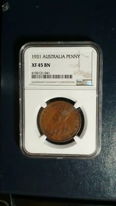 1931 AUSTRALIA PENNY NGC XF45 BN 1P Coin PRICED TO SELL! - Picture 1 of 4