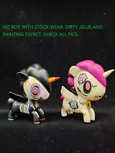 LOT 2 NO BOX Tokidoki Unicorno Series 2&3 CHASER Caramelo & Milo GITD Figure - Picture 1 of 22