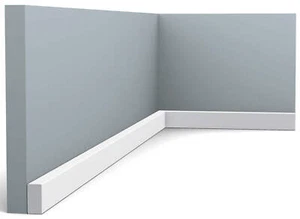 Orac Decor SX194 Cornice Battiscopa Zoccolo Polistirene Bianco Esterno 200x2x1cm - Picture 1 of 4