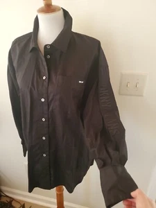 DKNY Jeans schwarz Baumwolle Langarm Logo Buttondown Shirt, M - Bild 1 von 9