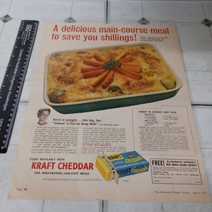 Vintage Kraft Cheddar Cheese Full-page Ad 1953 - Picture 1 of 5