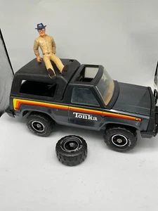 1979 Tonka Big Duke Bronco Pickup Truck 20" Pressed Steel MR-970 + Accessories - Picture 1 of 15