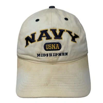 Navy Midshipmen USNA Snapback Hat White OSFA Embroidered 6 Panel Lids - Image 1 of 4