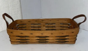 Vintage Longaberger Bread Bakery Pantry Basket with Leather Handles, 1994 VGC - Picture 1 of 13