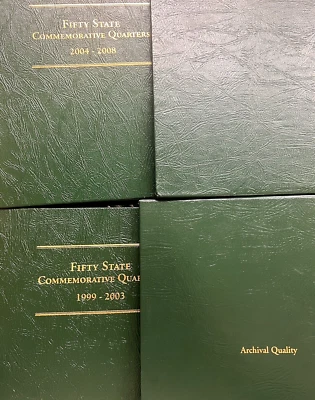1999-2009 STATE QUARTER & TERR SET W/PF & SILVER PF IN 2 ARCHIV ALBUMS 224 COINS - Image 1 of 4