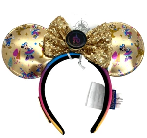 Disneyland 70th Anniversary Mickey Mouse and Friends Loungefly Ear Headband (Y) - Picture 1 of 4