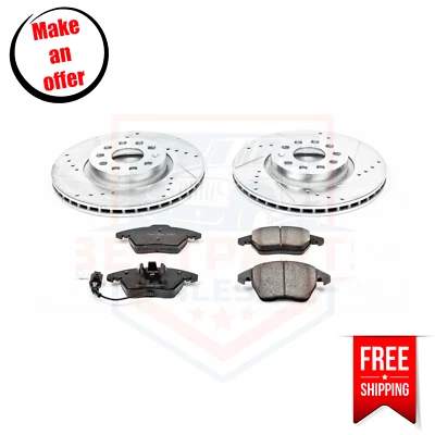 Powerstop K2259 Brake Disc and Pad Kit front for 2006-2013 Audi A3 Quattro - Изображение 1 из 2