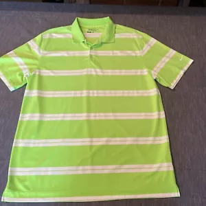 Polo de golf Nike Golf Tour Performance Day verde brillante rayas para hombre XL - Imagen 1 de 7