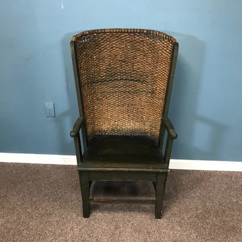 Antique Scottish Orkney Islands Oak Chair Cover