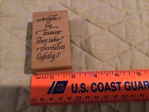 Angels Can Fly Because They Take Themselves Lightly Rubber Stamp Rubberstilzkin - Picture 1 of 7