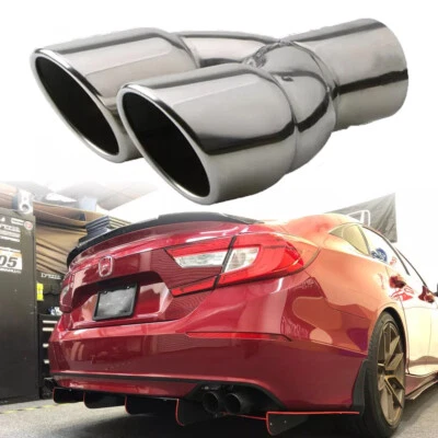 Punta de silenciador de escape de coche 63 mm doble salida inoxidable para Honda Accord 2002-2008 Foto 1 de 4