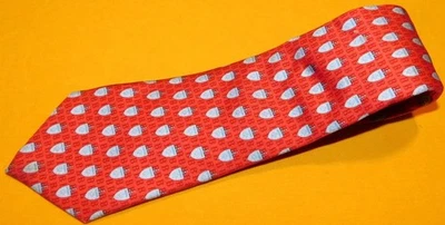 BOY'S VINEYARD VINES THE BUCKLEY SCHOOL RED/GREY MADE IN USA SIGNATURE MOTIF TIE - Image 1 of 3