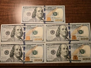 (5) 100 dollar bill star notes - Picture 1 of 2