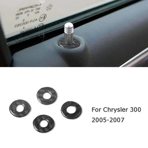 4PCS Door Lock Accent Decor Trim for Chrysler 300 2005-007 W/O Navi Carbon Fiber - Picture 1 of 12