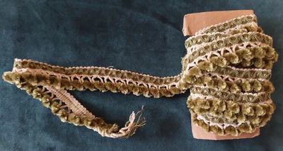 Passementerie galon vert et blanc largeur 20 mm vendu au mètre bis - Photo 1/3