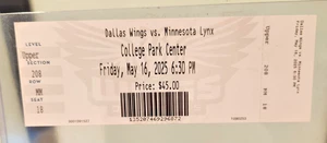 PAIGE BUECKERS WNBA Debut FULL Ticket Dallas Wings - Picture 1 of 4