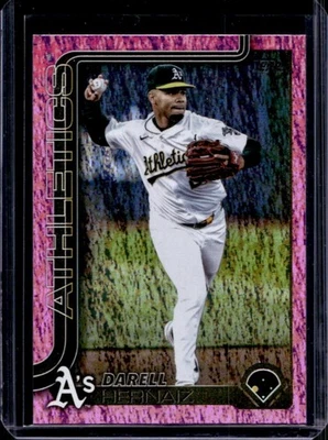2025 Topps Darell Hernaiz Pink Holo Foil #695 Athletics - Image 1 of 2