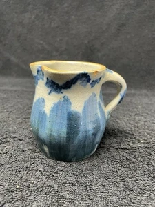 Blue And Grey Pottery Creamer / Pitcher 3.5” - Picture 1 of 5