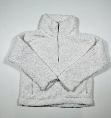 Женский пуловер Tommy Hilfiger маленький белый шерпа флис на молнии уютные карманы - Изображение 1 из 4