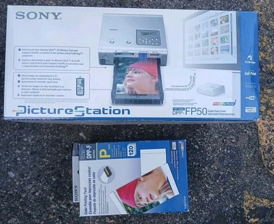 Sony Picture Station DPP-FP50 4x6 Digital Photo Printer New-Sealed+ Papper - Image 1 of 3
