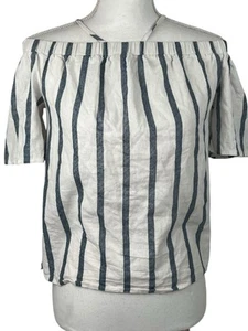 Vince Camuto Women's XXS striped top Off the Shoulder Blouse Top - Picture 1 of 15