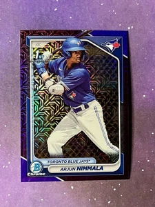 2024 Bowman Chrome Prospects Purple Mojo Refractor /250 Arjun Nimmala Blue Jays - Picture 1 of 1