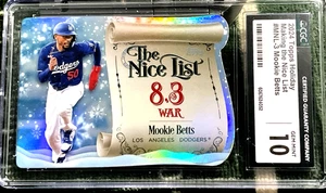 2024 Topps holiday making the nice list CGC 10 die cut Mookie Betts mnl-3 - Picture 1 of 2