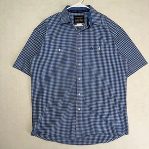 Camicia uomo Wrangler George Strait Collection manica corta con bottoni a quadri grande - Foto 1 di 17