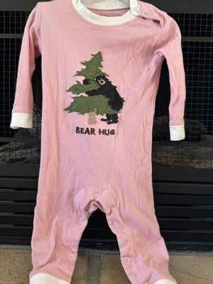 Pijama Hatley 1 pieza para dormir rosa con abrazo de oso 6-12 meses Foto 1 de 4