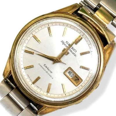 Seiko 5 Sportsmatic Deluxe Watch 7619-7010 Automatic Working - Image 1 of 4