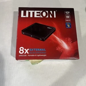 Liteon External Slim DVD/CD 8X Writer Model eNAU108 - Afbeelding 1 van 5