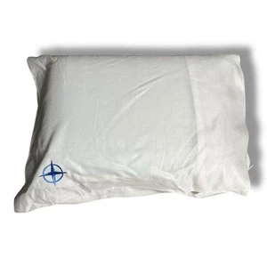 UNITED AIRLINES POLARIS BUSINESS CLASS MEMORY FOAM COOL GEL PILLOW WHITE CASE - Picture 1 of 4