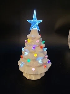 Small Christmas Ceramic Christmas Tree  7"  Batteries Included. No Damage  - Picture 1 of 4
