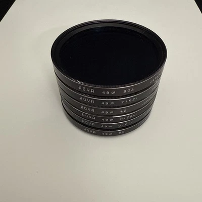 Hoya Set Of 6 Multi Colors 49mm Macro Lens Filters  ( Made In Japan ) - NICE - Image 1 of 4
