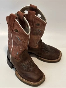 Cody James Kids Boys Girls Brown/Rose Square Toe Cowgirl Cowboy Boots Size 9D - Picture 1 of 7