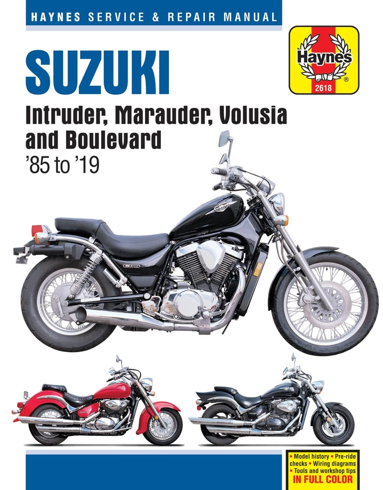 Suzuki Intruder Marauder Volusia & Boulevard Haynes Shop manual de reparo 1985-2019 - Imagem 1 de 1