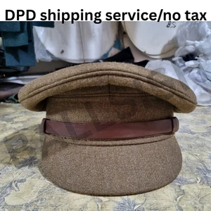 British WWII Officer Peaked Visor Cap Brown - available all sizes - Bild 1 von 5