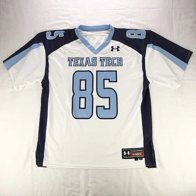 Texas Tech Mens Jersey Large #85 Blue White Under Armour Football NCAA - Image 1 of 4