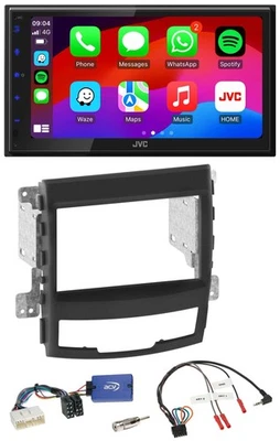 JVC Bluetooth 2DIN Lenkrad DAB USB Autoradio für SSangYong Korando mit Tasten 10 - Bild 1 von 4