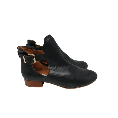 & Other Stories Mujer Botines Cuero Negro Talla 7 Hebilla Estilo Recorte Foto 1 de 4