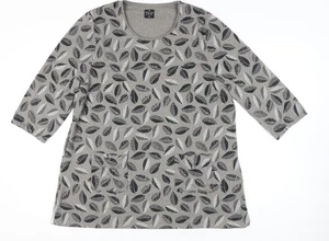 TIGI Grey Women's Tunic Blouse Size 22 Knit - Picture 1 of 12