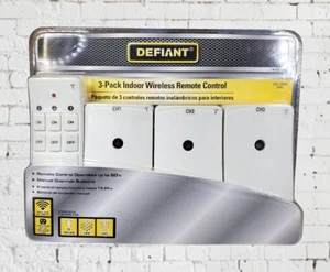DEFIANT 3 Pk Indoor Wireless Outlet Remote Control Electric Outlet Receivers NEW - Picture 1 of 4