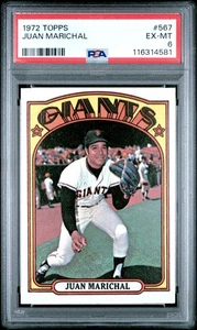 1972 Topps JUAN MARICHAL #567 PSA 6 EX-MT - Picture 1 of 2