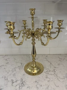 Baldwin Forged 7 Candle 6 Arm Brass Candelabra. 16” - Picture 1 of 12