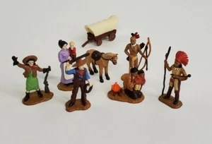 Anne Oakley Safri Ltd. de colección Juego de figuras de plástico de vaqueros e indios década de 1960 - Imagen 1 de 12