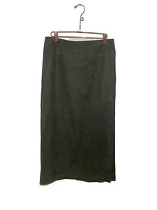 Falda Larga Lápiz Ranura Alta Linda Allard Ellen Tracy Vintage Cuero Talla 6 Verde - Imagen 1 de 6