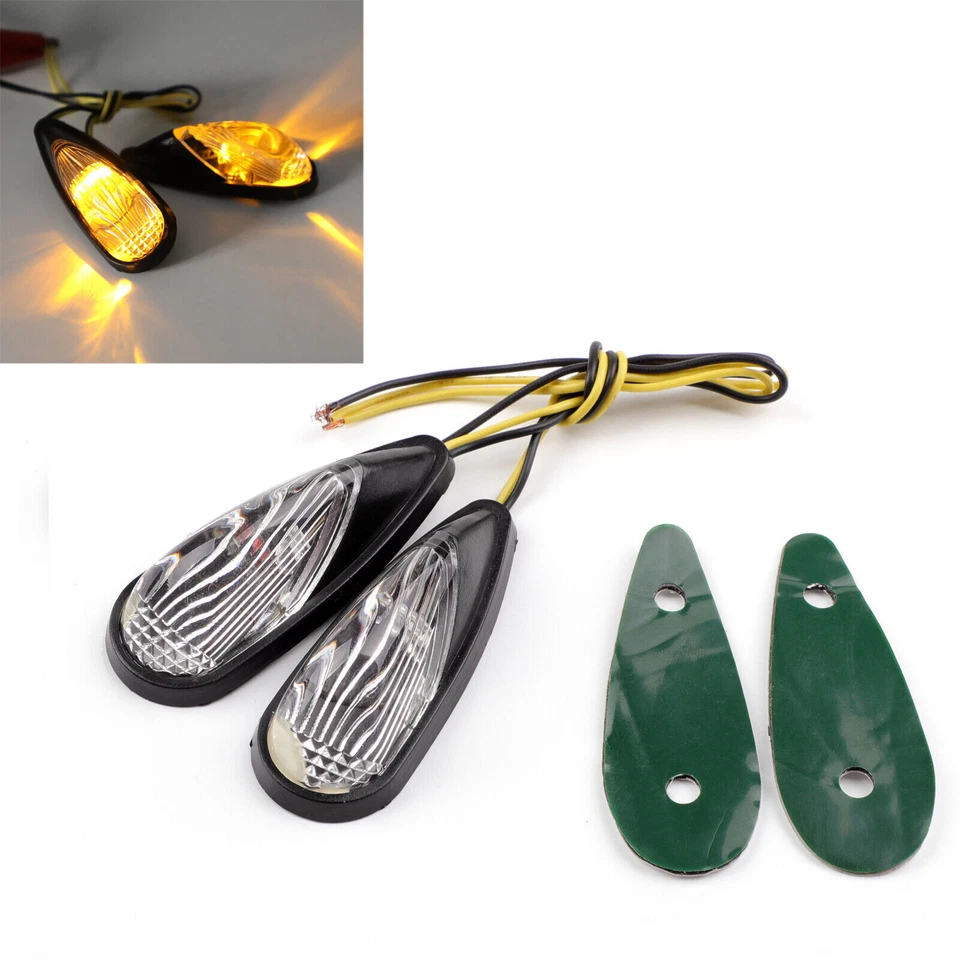 Clear Turn Signals Fit For Ninja 250 500 ZX6 ZX7 ZX9 Foto 1 de 4