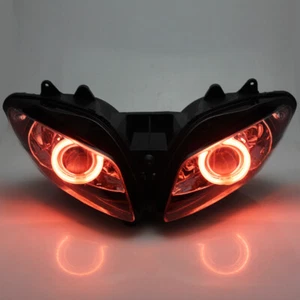 Front Projector HID Headlight Assembly Red Angel Eyes For Yamaha YZF R1 98-1999 - Picture 1 of 11