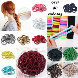 10/30/50 Elastic Hair Ties Thick Hair Bands Ponytail Holder School Girls/Womens - Picture 1 of 42