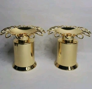 Kate Spade New York Lenox Keaton Street Candlestick Candle Holders Set Gold NWT - Picture 1 of 6